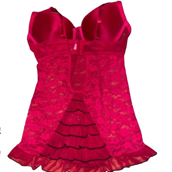 Jessica Simpson Red Lace Chemise Size 1X - Picture 2 of 7